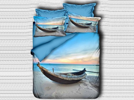 Best Class Dijital Baskılı 3d Tek Kişilik Nevresim Takımı Beach - Çeyiz Diyarı