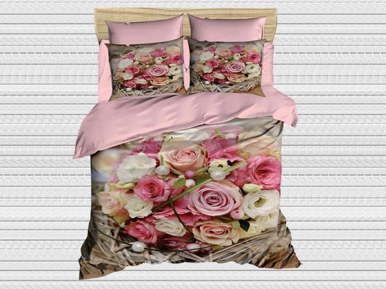 Best Class Dijital Baskılı 3d Tek Kişilik Nevresim Takımı Bouquet - Çeyiz Diyarı
