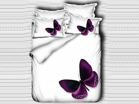 Best Class Dijital Baskılı 3d Tek Kişilik Nevresim Takımı Butterfly - Çeyiz Diyarı