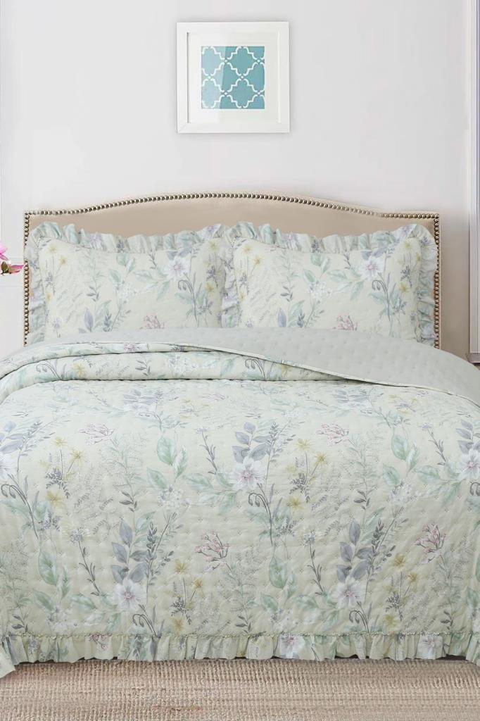 Breeze Orman Çiçekleri Çift Kişilik Yatak Örtüsü 240x260 - 1
