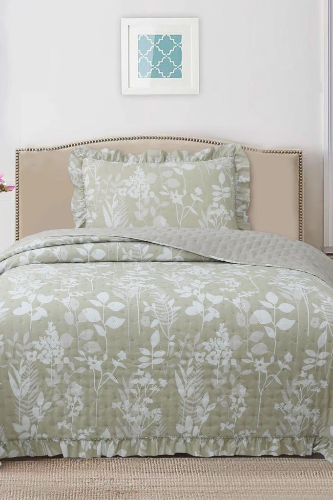 Breeze Sade Çiçekler Tek Kişilik Yatak Örtüsü 180x240 - 1