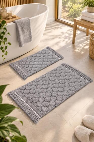Bubble %100 Pamuk 2li Banyo Paspas Takımı 60x90 cm - 40x60 cm - Çeyiz Diyarı (1)