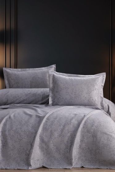 Burçak 2 Parça Tek Kişilik Pike Takımı 180x240 Gri - Çeyiz Diyarı