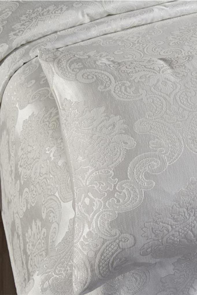 Busem Jakarlı Şönil Tek Kişilik Yatak Örtüsü Krem - 2