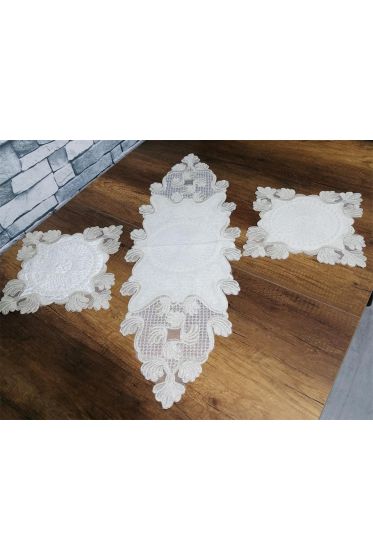 Camilla Nakışlı Yatak Odası Ve Salon Takımı Krem Altın - Çeyiz Diyarı (1)