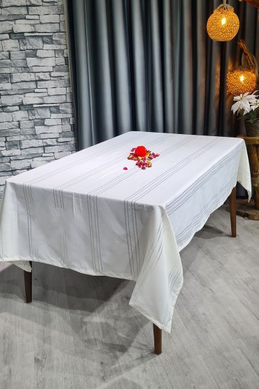 Carinna Life Tek Masa Örtüsü 160x220cm Krem - Çeyiz Diyarı