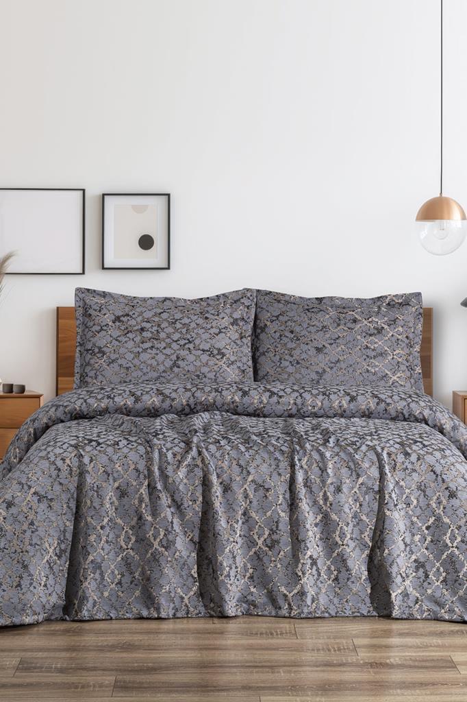 Ceres 3 Parça Çift Kişilik Pike Takımı 230x250 Gri - 1