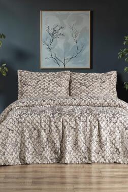 Ceres 3 Parça Çift Kişilik Pike Takımı 230x250 Krem - 1