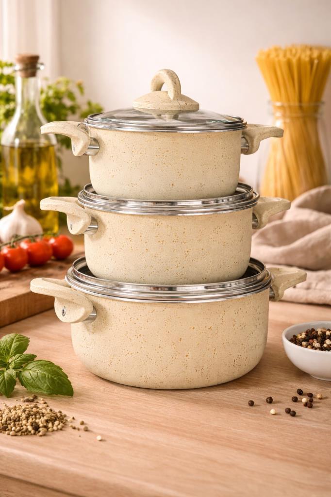 ÇETCOOK 3 LÜ GÜVEÇ SETİ (16-18-20 CM) - 1