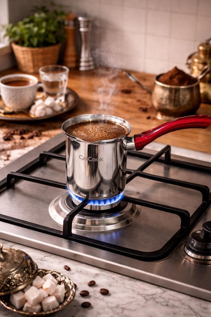 ÇETCOOK 5 NO ÇELİK CEZVE - 1