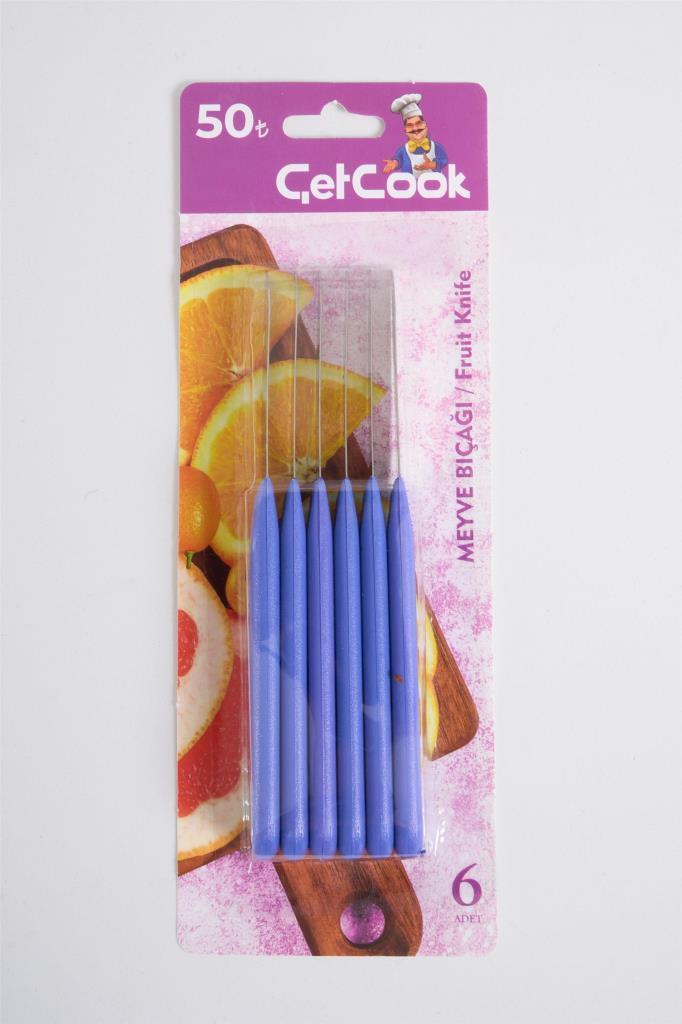 ÇETCOOK 6'LI MEYVE BIÇAĞI MOR - 1