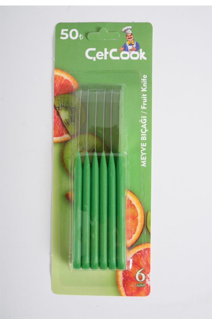 ÇETCOOK 6'LI MEYVE BIÇAĞI YESIL - 1