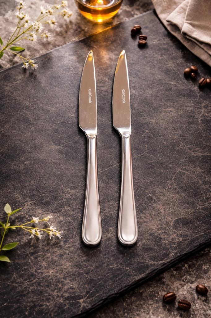 ÇETCOOK STAR 18/10 ÇELİK 2li TATLI BIÇAĞI SETİ - 1