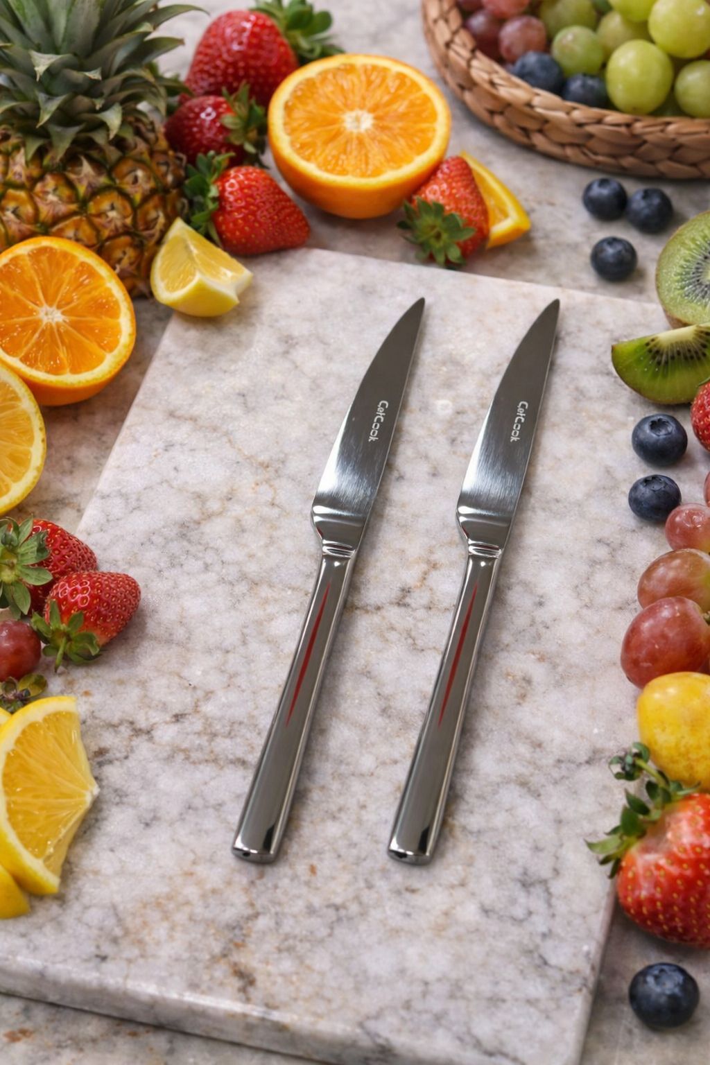 ÇETCOOK STAR 18/10 ÇELİK 2li TATLI BIÇAĞI SETİ - 1