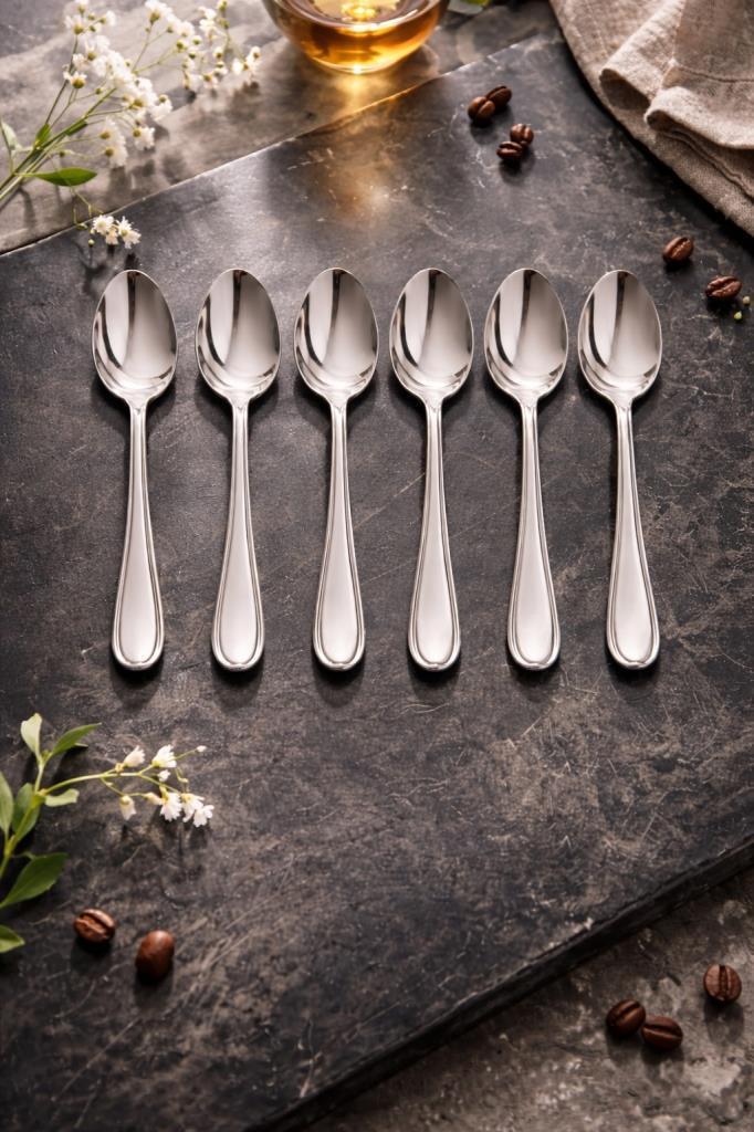ÇETCOOK STAR 18/10 ÇELİK 6lı TATLI KAŞIĞI SETİ - 1