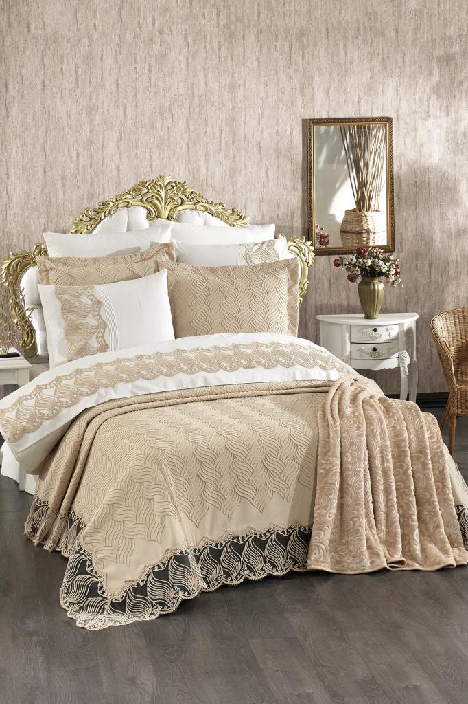 Çeyiz Diyarı Anka 10 Parça Battaniyeli Çeyiz Seti Bej - 1