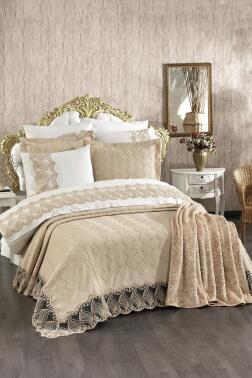 Çeyiz Diyarı Anka 10 Parça Battaniyeli Çeyiz Seti Bej - 1