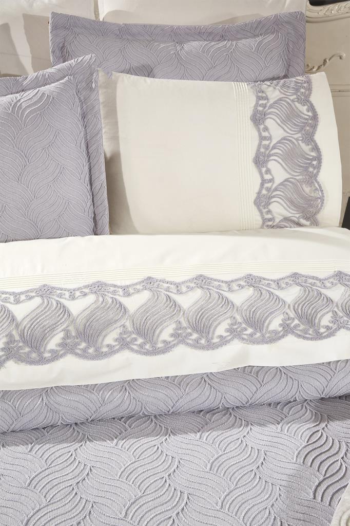 Çeyiz Diyarı Anka 10 Parça Battaniyeli Çeyiz Seti Gri - 8