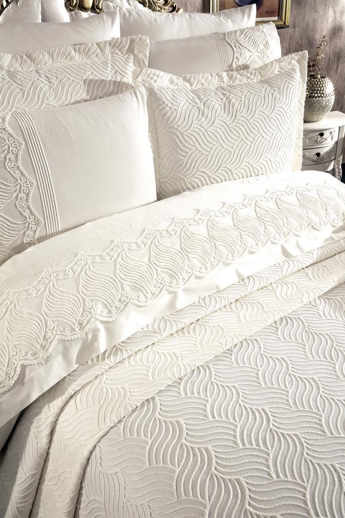 Çeyiz Diyarı Anka 10 Parça Battaniyeli Çeyiz Seti Krem - 5