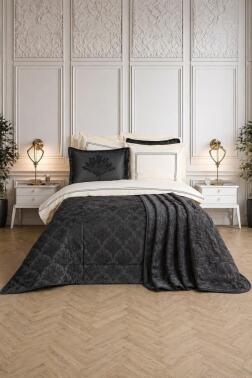 Çeyiz Diyarı Asel 10 Parça Çeyiz Seti Antrasit - 1