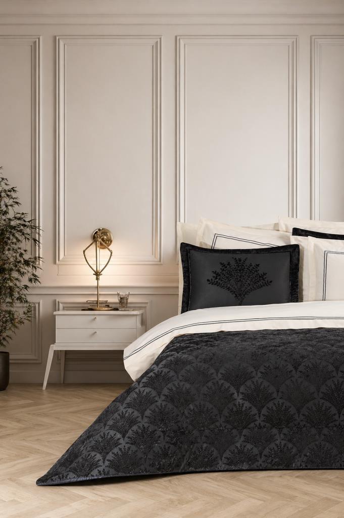 Çeyiz Diyarı Asel 10 Parça Çeyiz Seti Antrasit - 2