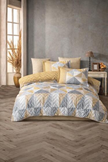 Çeyiz Diyarı Atlas Dört Mevsim Çift Kişilik Nevresim Takımı - Çeyiz Diyarı