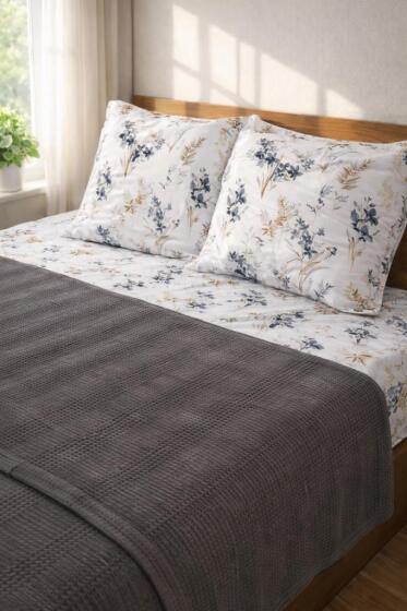 Çeyiz Diyarı Balım Çift Kişilik Pamuklu Pike Takımı Antrasit - Çeyiz Diyarı (1)