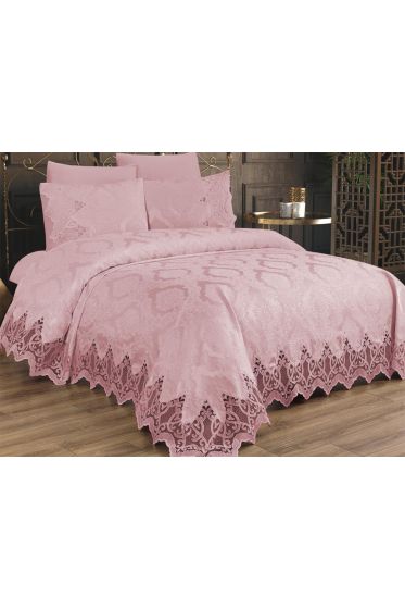 Çeyiz Diyarı Bellisimo Çift Kişilik Pike Takımı Pudra - Çeyiz Diyarı (1)