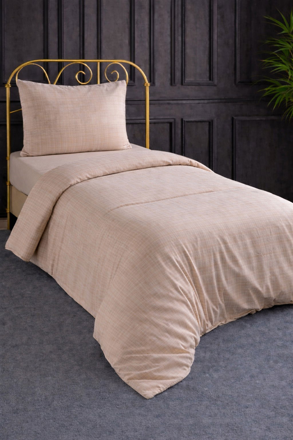 Çeyiz Diyarı Brush 3 Parça Tek Kişilik Nevresim Takımı - 2