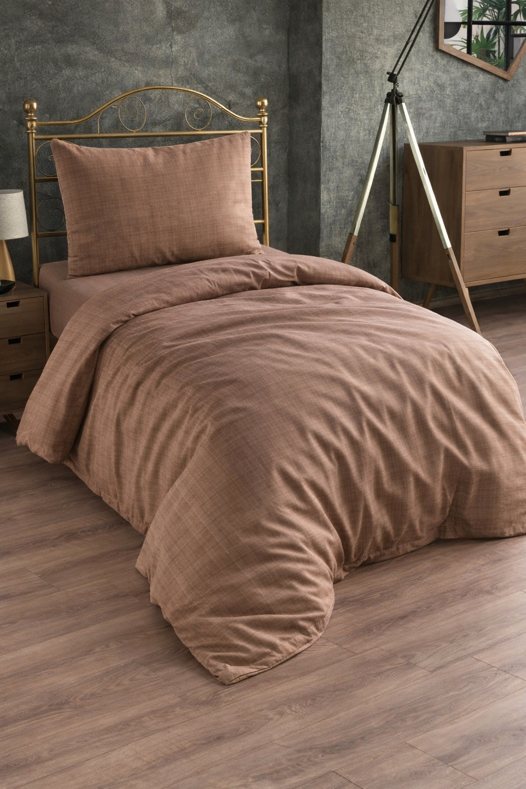 Çeyiz Diyarı Brush 3 Parça Tek Kişilik Nevresim Takımı - 9