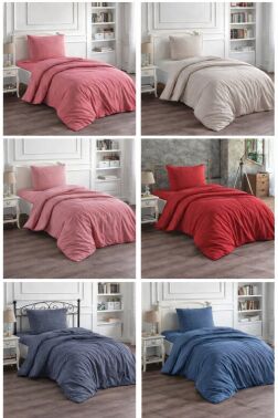 Çeyiz Diyarı Brush 3 Parça Tek Kişilik Nevresim Takımı - 1