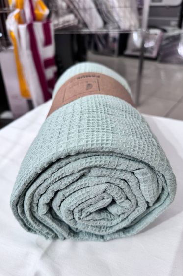 Çeyiz Diyarı Çift Kişilik Yazlık Pamuklu Tek Pike 230x210 cm Yeşil - Çeyiz Diyarı