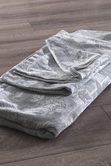 Çeyiz Diyarı Çınar Jakarlı Yatak Örtüsü Silver - Çeyiz Diyarı (1)