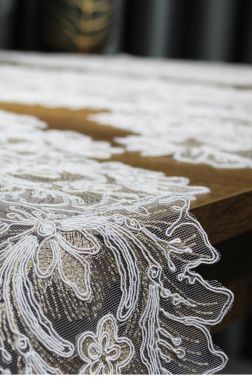 Çeyiz Diyarı Çınar Tül 5 Parça Salon Takımı Gümüş Kahve - 2