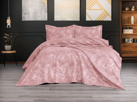 Çeyiz Diyarı Clara 3 Parça Yatak Örtüsü Takımı Pudra - Çeyiz Diyarı