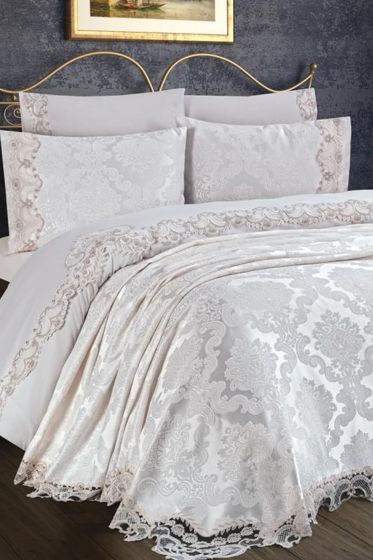 Çeyiz Diyarı Tiara Gelin Seti 7 Parça Krem - Çeyiz Diyarı
