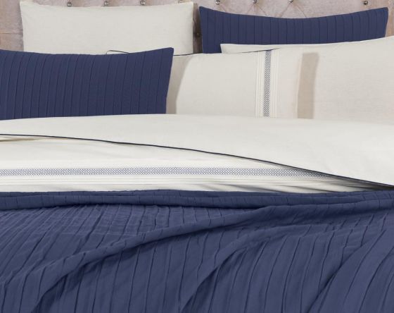 Çeyiz Diyarı Denim 9 Parça Nevresimli Yatak Örtüsü Takımı İndigo Krem - Çeyiz Diyarı (1)