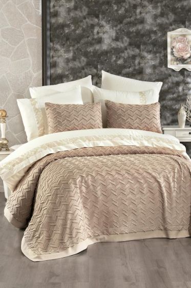 Çeyiz Diyarı Diamond 9 Parça Çeyiz Seti Cappucino - Çeyiz Diyarı
