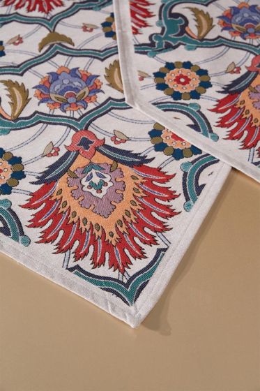 Çeyiz Diyarı Ebruli 2li Lüks Runner 45x140 Cm - Çeyiz Diyarı (1)