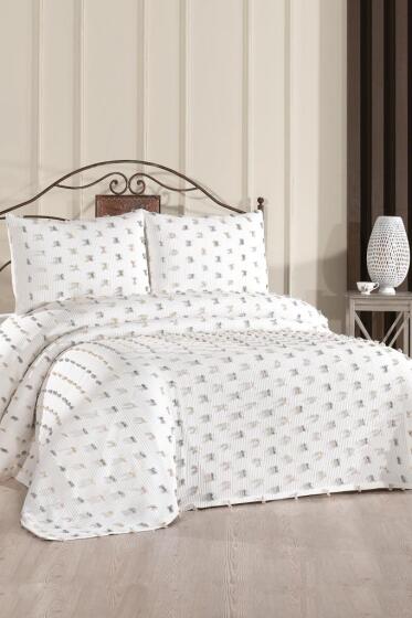 Çeyiz Diyarı Elara 3 Parça Çift Kişilik Pike Takımı - Çeyiz Diyarı