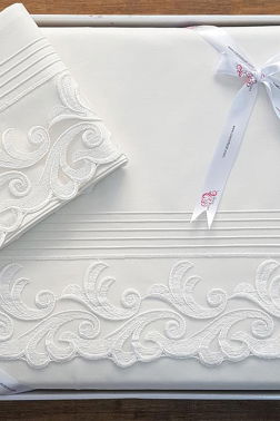 Çeyiz Diyarı Fransız Güpürlü Nervürlü Belinda Nevresim Takımı Krem - 5