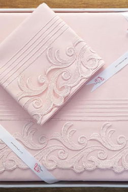 Çeyiz Diyarı Fransız Güpürlü Nervürlü Belinda Nevresim Takımı Pudra - 4