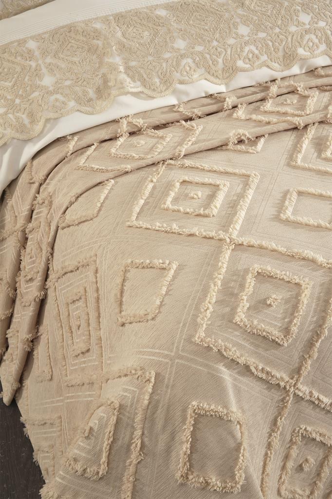 Çeyiz Diyarı Hürrem 10 Parça Battaniyeli Çeyiz Seti Bej - 2