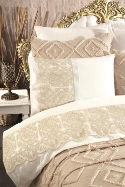 Çeyiz Diyarı Hürrem 10 Parça Battaniyeli Çeyiz Seti Bej - 3