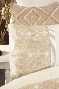 Çeyiz Diyarı Hürrem 10 Parça Battaniyeli Çeyiz Seti Bej - 4