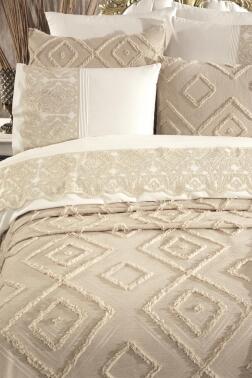 Çeyiz Diyarı Hürrem 10 Parça Battaniyeli Çeyiz Seti Bej - 6