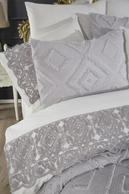 Çeyiz Diyarı Hürrem 10 Parça Battaniyeli Çeyiz Seti Gri - 3