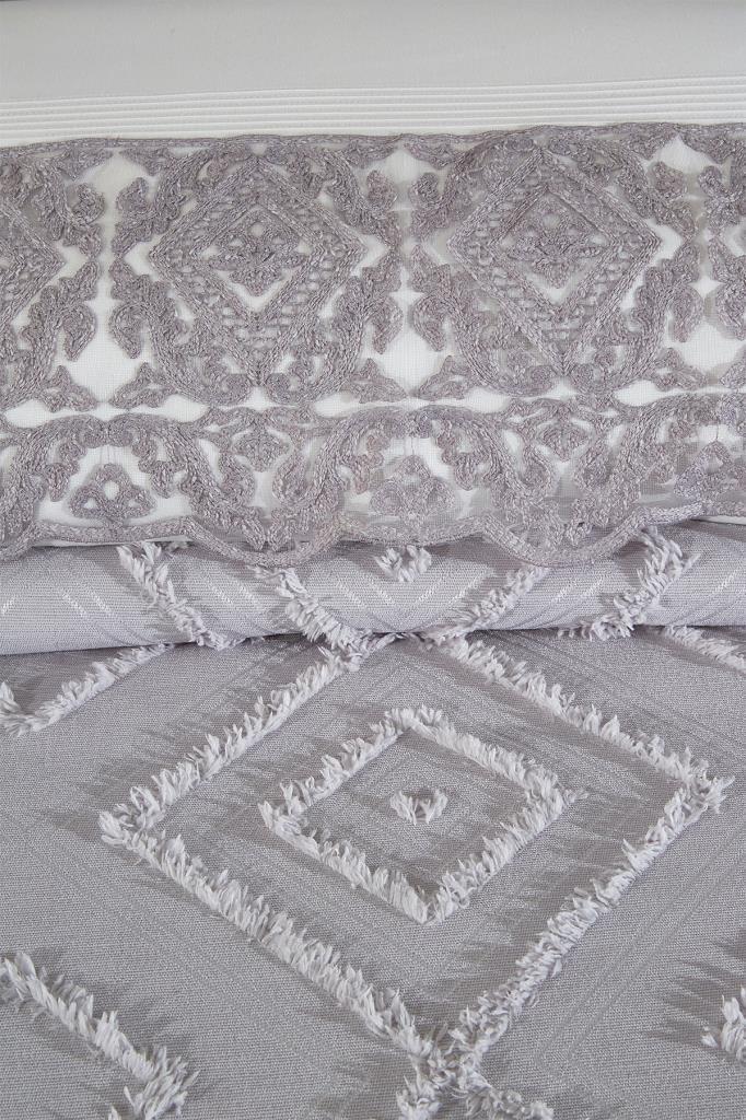 Çeyiz Diyarı Hürrem 10 Parça Battaniyeli Çeyiz Seti Gri - 6