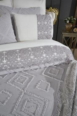 Çeyiz Diyarı Hürrem 10 Parça Battaniyeli Çeyiz Seti Gri - 7