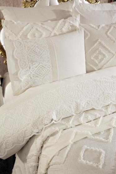 Çeyiz Diyarı Hürrem 10 Parça Battaniyeli Çeyiz Seti Krem - Çeyiz Diyarı (1)